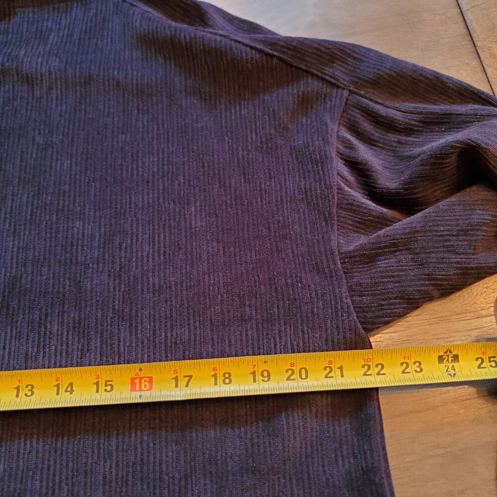 Madewell Black Striped Jacquard Funnelneck Pullover Top Size Large - Picture 6 of 8